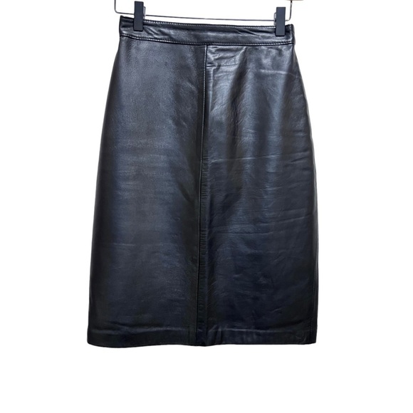 Vintage Marquis Leather Pencil Skirt - Picture 1 of 7